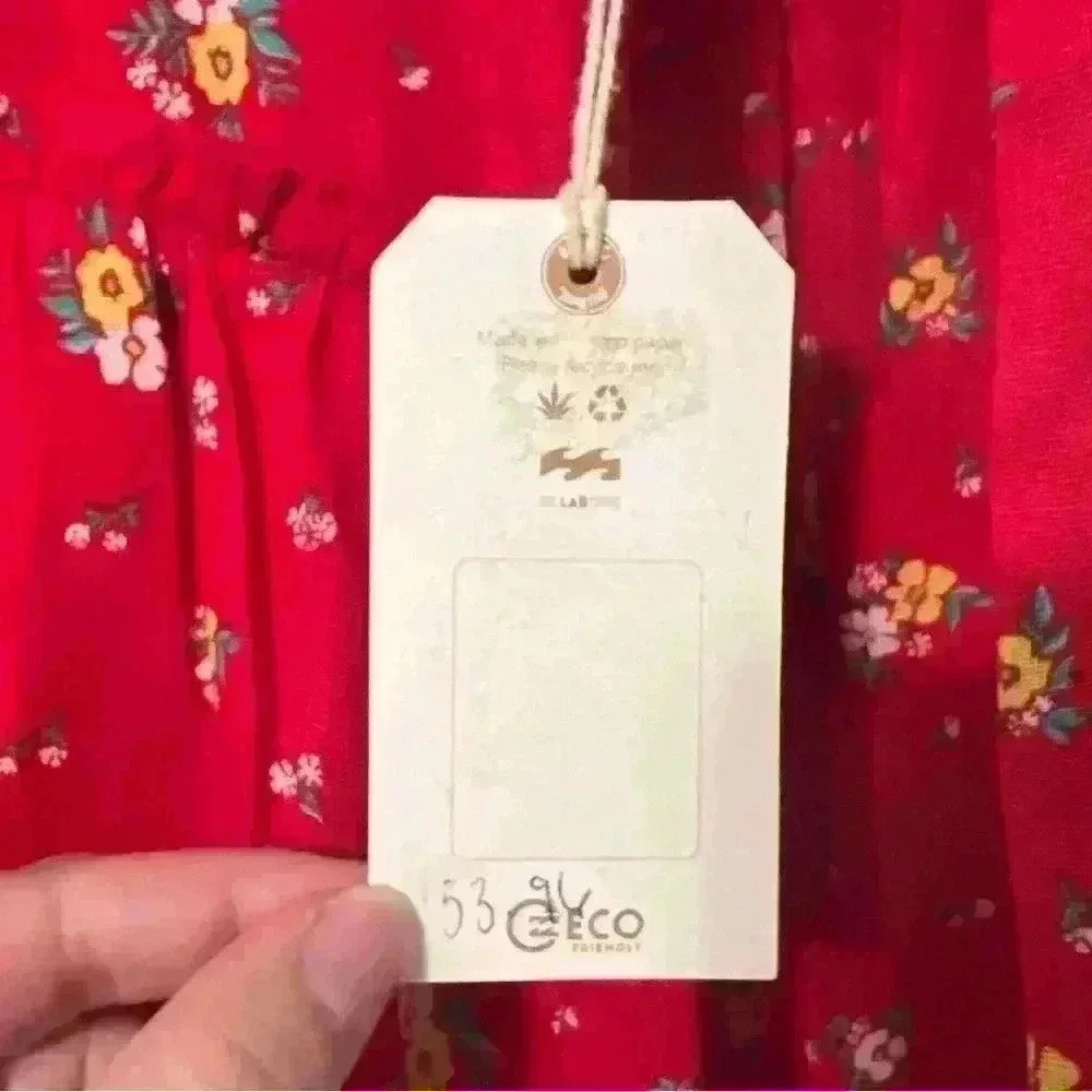 {Billabong x Wrangler} Falling For You Floral Ruffle Dress in Red- Women's Small - Picture 8 of 12